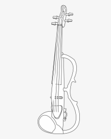 Electric Violin Yamaha Black White Line Art 555px - Violin, HD Png Download, Free Download