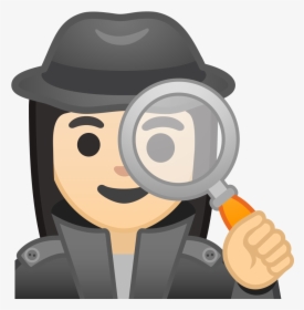 Woman Detective Light Skin Tone Icon - Detective Emoticon, HD Png Download, Free Download