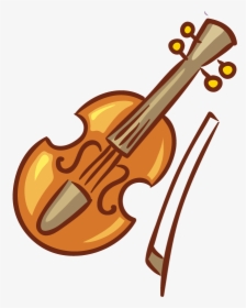 Fiddle Drawing Violinist - Cartoon Violin Clipart, HD Png Download, Free Download