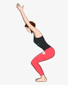 Standing Yoga Poses Png - Squat, Transparent Png, Free Download