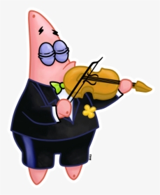 Clip Art Patrick As A Violinist - Patrick Star Playing An Instrument, HD Png Download, Free Download