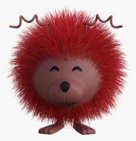 Hedgehog, Fluffy, Red, Funny, Figure, Cute, Fun, Gaudy - Teddy Bear, HD Png Download, Free Download