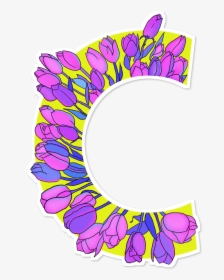 Adesivo Monograma Floral C De Eveline Pezzinina, HD Png Download, Free Download