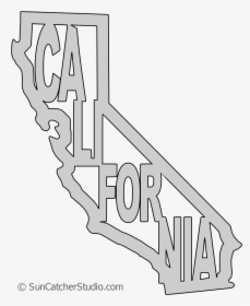 California Map Shape Text, Outline Scalable Vector - Vector California Map Outline, HD Png Download, Free Download