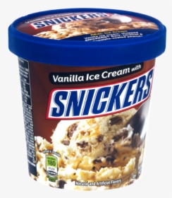 Ice Cream With Snickers, HD Png Download, Free Download