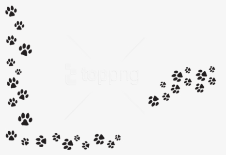 Free Png Download Series Of Paw Prints Png Images Background - Transparent Background Paw Print Border, Png Download, Free Download