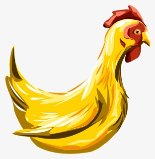Aesthetic Cartoon Animal Painting Png - Rooster, Transparent Png, Free Download
