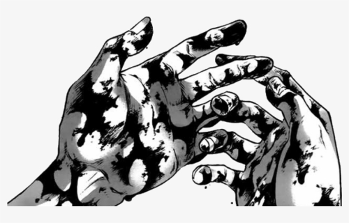 #anime #manga #hands #bloodyhands #bloody #blood #blackandwhite - Anime, HD Png Download, Free Download