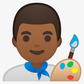 Man Artist Medium Dark Skin Tone Icon - Artist Emoji, HD Png Download, Free Download
