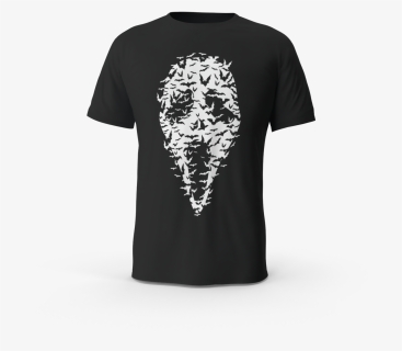 Scary Mask, Mens, Black Shirt - T-shirt, HD Png Download, Free Download