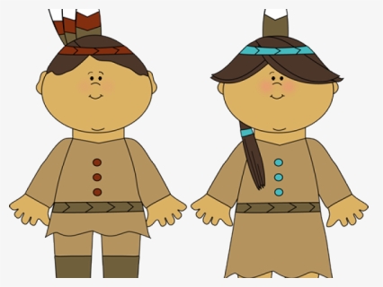 Indian Clipart Cute - Native American And Pilgrim Clipart, HD Png Download, Free Download