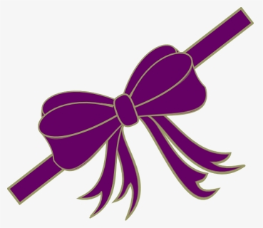 Purple Christmas Bow Clipart, HD Png Download, Free Download