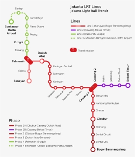 Jakarta Lrt Route Map, HD Png Download, Free Download