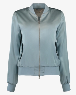 Adam Lippes Silk Charmeuse Bomber Jacket , Png Download - Zipper, Transparent Png, Free Download