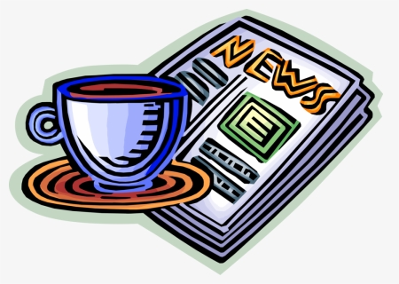 Clip Library Library Morning Cup Of And News Image, HD Png Download, Free Download