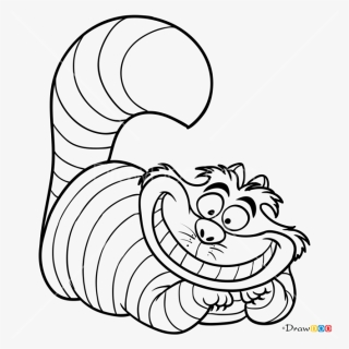 How To Draw Cheshire Cat 2, Alice In Wonderland - Cartoon Drawing Cheshire Cat, HD Png Download, Free Download