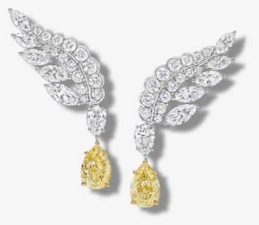 Eagle By Harry Winston, Yellow Diamond Drop Earrings - Pendant, HD Png Download, Free Download