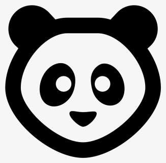 Icone Panda, Transparent Png - Transparent Background Bear Black And White, Png Download, Free Download
