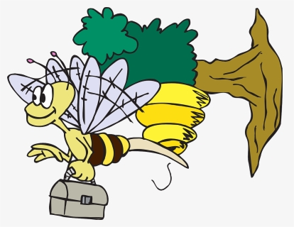 Working Bees Png Cartoon, Transparent Png, Free Download