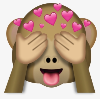 #emojimonkey #emoji #freetoedit #heart #heartcrown - Monkey Hands Over Eyes Emoji Png, Transparent Png, Free Download