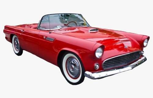 Red Retro Car - Red 1955 Ford Thunderbird, HD Png Download, Free Download