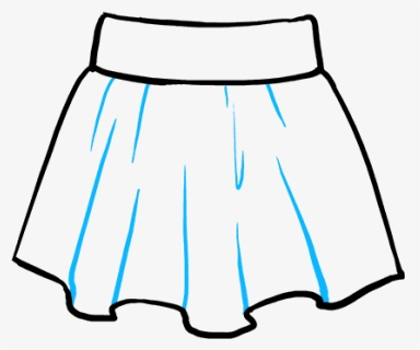 How To Draw A Skirt - Easy Drawing Of A Skirt, HD Png Download, Free Download