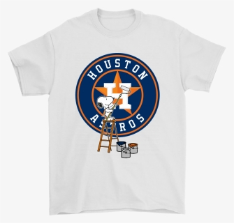 Snoopy Paints The Houston Astros Logo Mlb Baseball - Airplane, HD Png Download, Free Download
