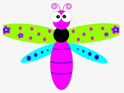 Dragonfly Clipart Scroll - Cartoon Dragonfly, HD Png Download, Free Download