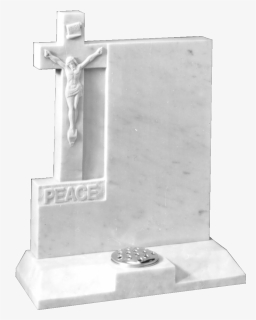Hand Carved Cross And "jesus - Headstone, HD Png Download, Free Download