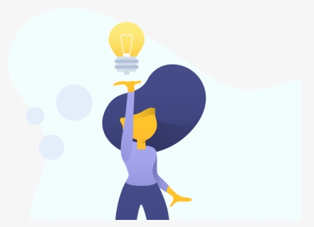 Girl With A Big Idea - Cartoon, HD Png Download, Free Download