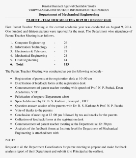 Parent Teacher Meeting Report, HD Png Download, Free Download