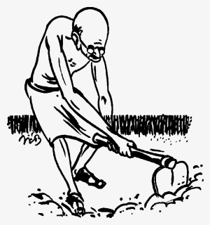 Farmer Drawing At Getdrawings - Gandhiji As A Farmer, HD Png Download, Free Download
