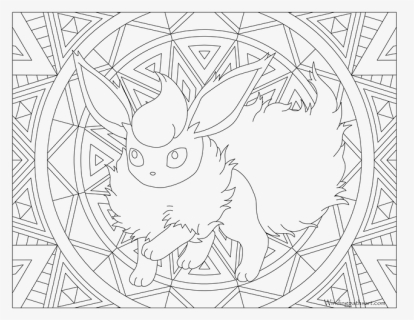 136 Flareon Pokemon Coloring Page Â - Adult Pokemon Coloring Pages, HD Png Download, Free Download