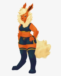 Flareon Girl - Cartoon, HD Png Download, Free Download