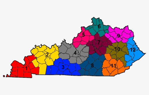 Kytc District Map - State Of Kentucky Silhouette, HD Png Download, Free Download