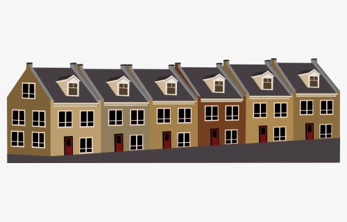 Tarraced Houses Clip Arts - Houses Png, Transparent Png, Free Download