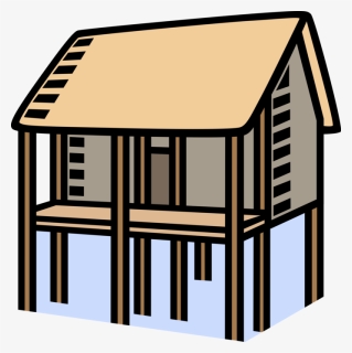 Clipart Houses Flooding - House On Stilts Png, Transparent Png, Free Download