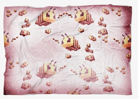 Minecraft Feece Blanket Minecraft Bees Pink Blanket - Chocolate, HD Png Download, Free Download