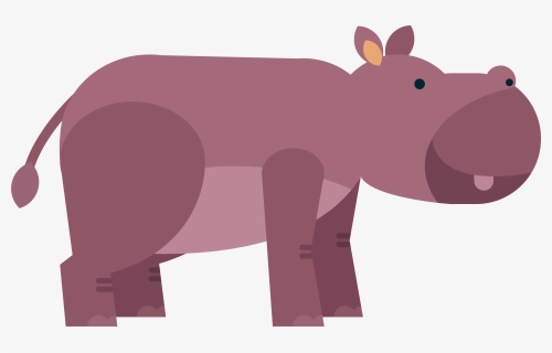 Clipart Hippo Mammal - Hippopotamus, HD Png Download, Free Download