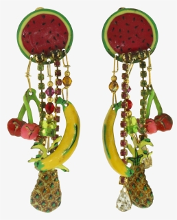 Vtg 90"s Lunch At The Ritz Latr Fresh Fruit Dangle - Earrings, HD Png Download, Free Download