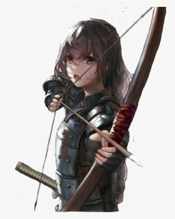 Archery Girl Png - Anime Girl Anime Archery, Transparent Png, Free Download