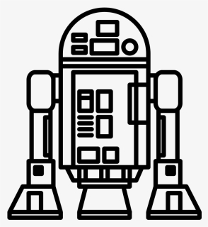 R2d2 Clipart R2 D2 - R2d2 Clipart Black And White, HD Png Download, Free Download