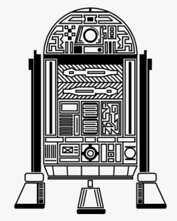 R2 Star Wars Space Thick Lines R2 R2d2 - Illustration, HD Png Download, Free Download