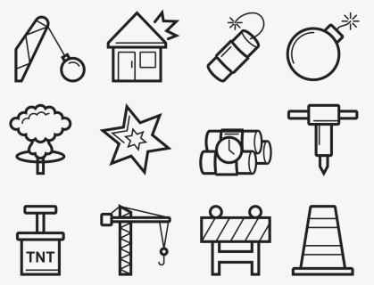 Demolition Icons Vector - Demolition Icons, HD Png Download, Free Download