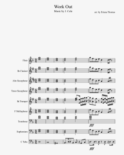 Uploaded On Oct 31, - Work Out J Cole Sheet Music, HD Png Download, Free Download