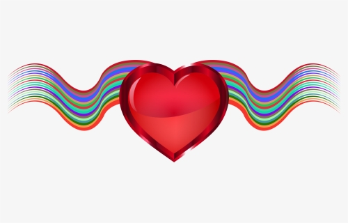 Vermillion Heart Ribbons Clip Arts - Clip Art, HD Png Download, Free Download