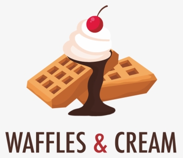 Waffles And Cream, Transparent Background - Ice Cream, HD Png Download, Free Download