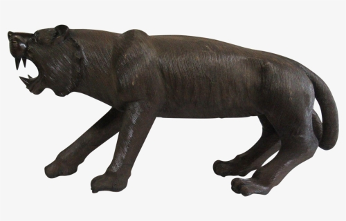 Mahogany Carved Statue Chairish - Jaguar, HD Png Download, Free Download