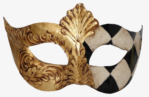 Carnival Mask Png - Masquerade Mask Black Gold Png, Transparent Png, Free Download