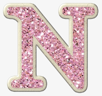 Ꭿϧc ‿✿⁀ Glitter Letters, Letter N, Letter Board, - Letter N Pink Glitter, HD Png Download, Free Download